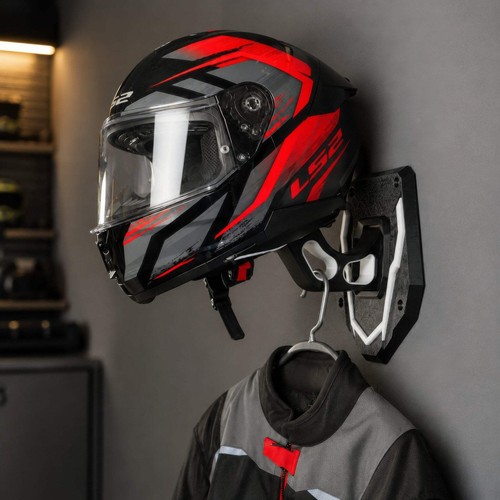 Motorcycle helmet wall mount - wall,